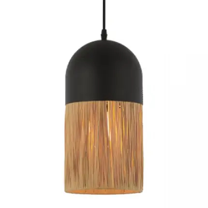 Kopułowa wisząca lampa 23071 do jadalni brązowa czarna