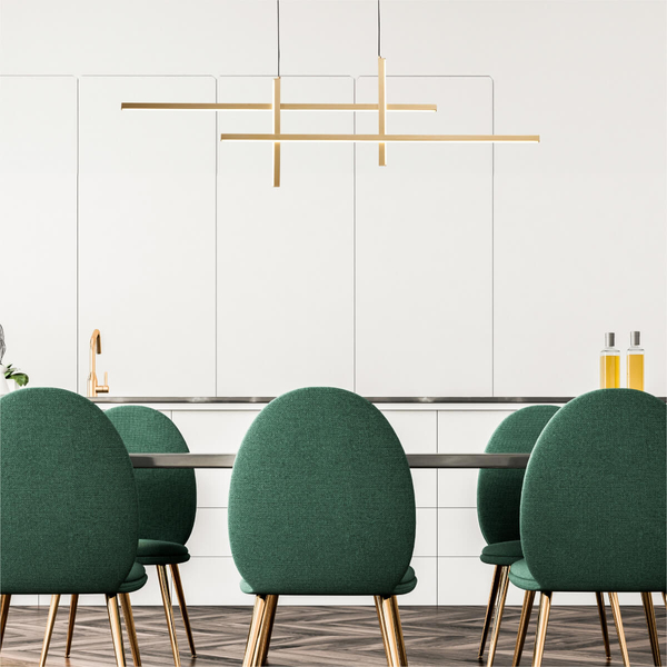 Ledowa Lampa wisząca nad stół Edge 22008P-BK/GD 42W 3000-6000K złota czarna