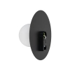 Szklana ścienna lampa SATURN czarna biała metalowa 1xG9 okrągła kula ball 12436
