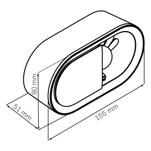 Dziecięca lampka nocna z budzikiem Bunny 328151 LED 1,2W 3000K biała szara