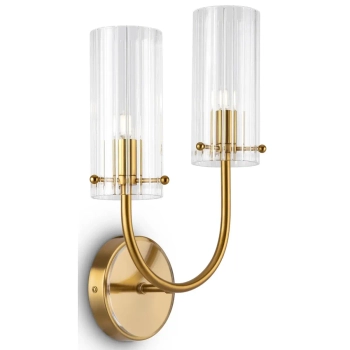 Kinkiet ścienny Arco MOD223WL-02BS1 klasyczny szklany mosiądz