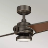 Wentylator z lampą LED Xety brązowy czarny KLF-XETY-56-OZ 11W 4000K