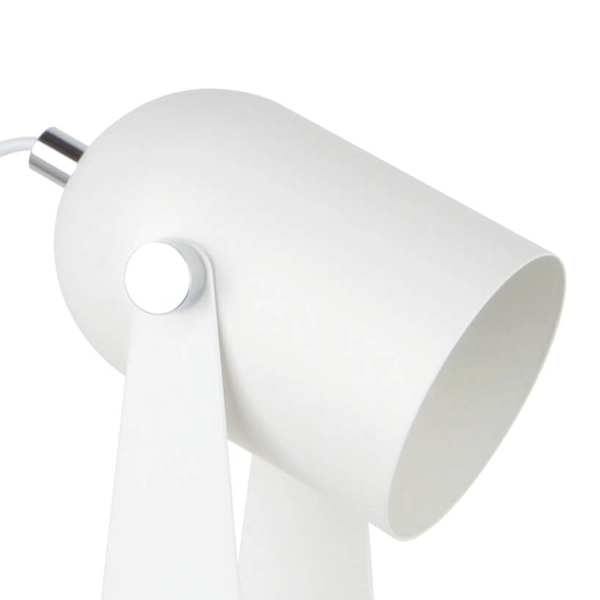 Metalowa lampa gabinetowa Aries A2056-MWH Zumaline z regulacją biała