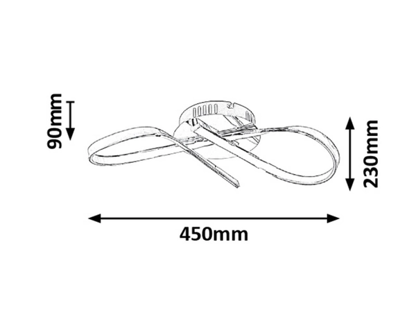 LAMPA sufitowa ANIELA 2187 Rabalux metalowa OPRAWA plafon LED 20W 4000K spirala chrom
