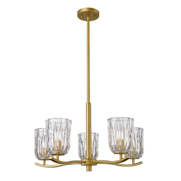 Szklana lampa wisząca Tazza P0590-05B-V7AC Zumaline przezroczysty złoty