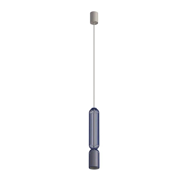 Wisząca lampa nad wyspę CAMELEON SINGLES 12202 granatowa beżowa