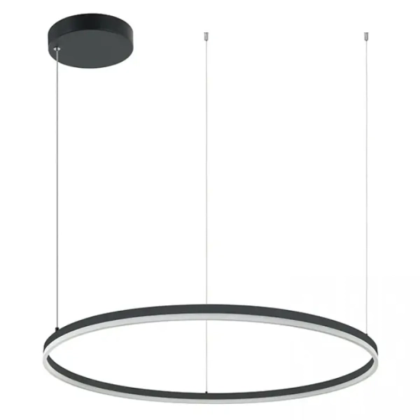 Pierścieniowa wisząca lampa 20264 LED 83W 3000K do salonu czarny