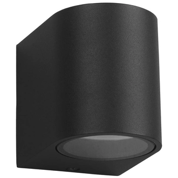 Elewacyjna LAMPA ścienna OVALIS EKO8302 Milagro półokrągła OPRAWA kinkiet metalowy outdoor IP44 czarny
