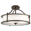 Klasyczna LAMPA wisząca KL-EMORY-P-S-OZ Elstead KICHLER okrągła OPRAWA zwis stary brąz biały