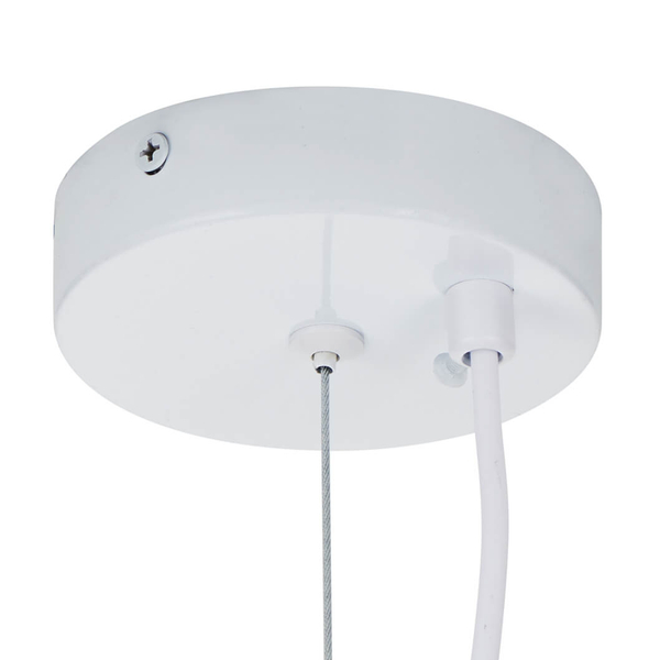 Zwisowa lampa jadalniana Stone DN426-300 kamień metalowa biała