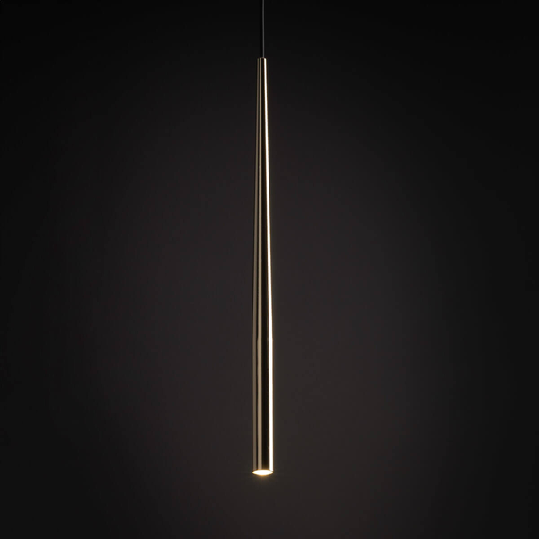Lampa wisząca Piano 10116 tubka sopel do jadalni złota czarna