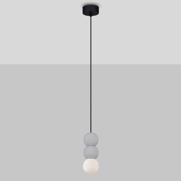Wisząca lampa nad stół IBAGUE LE44663 do jadalni kule szara biała