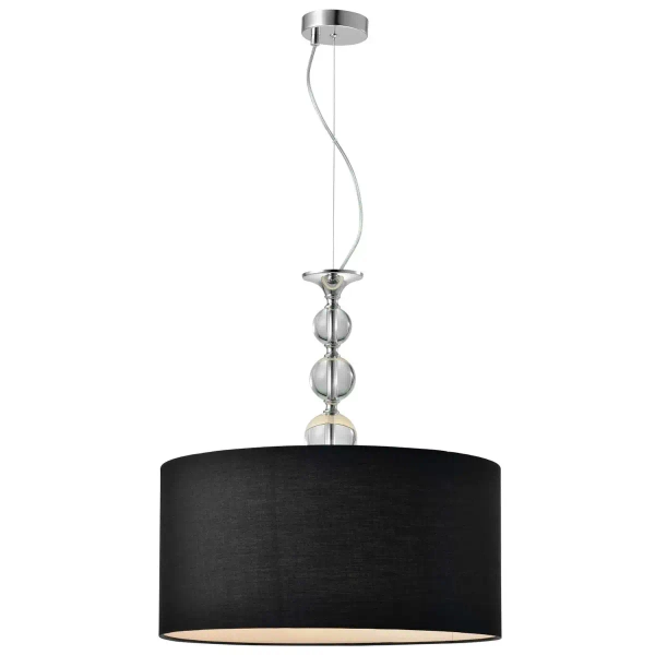 LAMPA wisząca REA RLD93163-1B Zumaline abażurowa OPRAWA zwis okrągły czarny