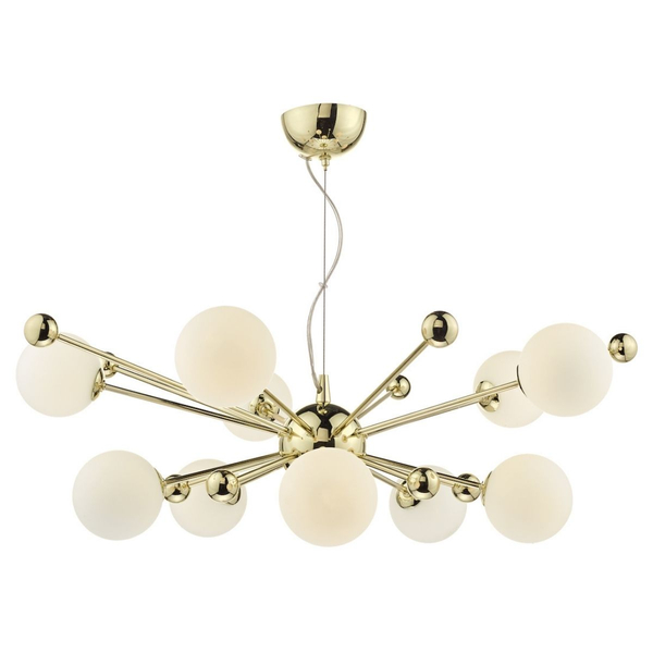 Żyrandol eklektyczny Ursa URS2335 Dar Lighting molekuły złoty opal
