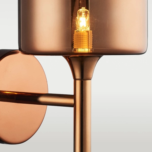 Awangardowy kinkiet Copenhagen W01066CU Cosmolight metal szkło miedziany