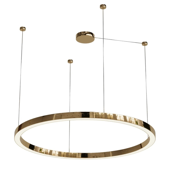 Okrągła lampa wisząca Aurum PL0116-130 Yaskr LED 55W 3000K złota
