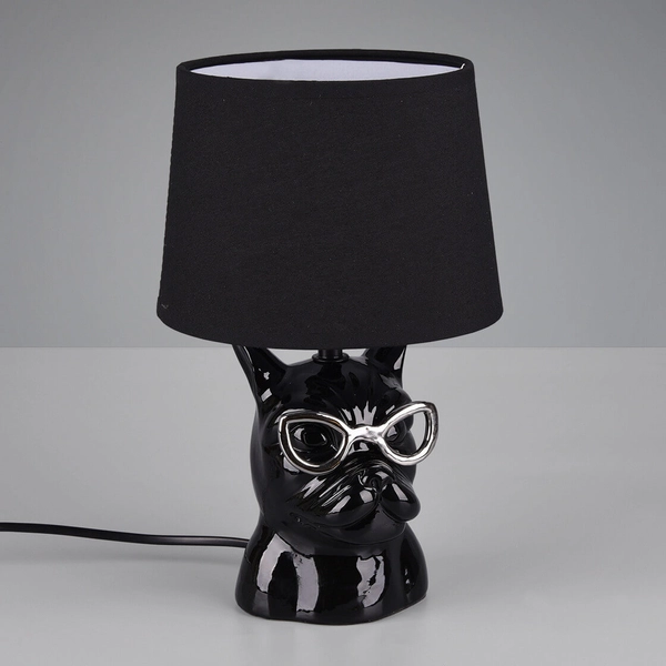 Dekoracyjna lampka stołowa Dosy R50231002 RL Light pies w okularach czarny