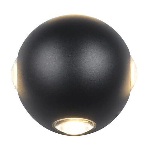 Kinkiet ogrodowy Avisio 246760432 Trio LED 2W 3000K IP54 kula czarna