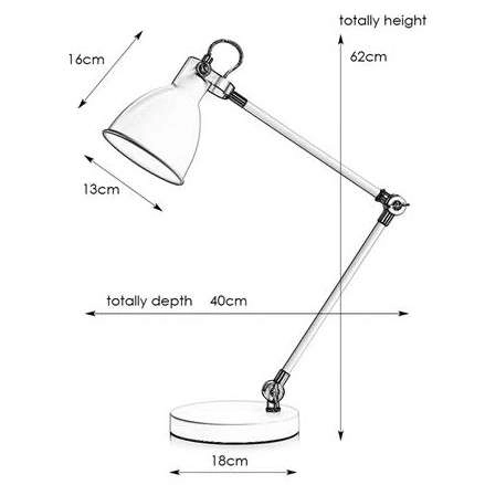 Loftowa LAMPA stołowa HOUSE 107738 Markslojd stojąca LAMPKA biurkowa metalowa stal biała