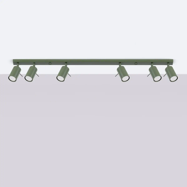 Wielopunktowa lampa sufitowa RING SL.1505 tubki regulowane oliwkowe
