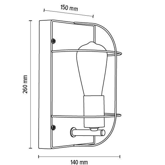 Lampa ścienna NETUNO 92071157 industrialna drewno srebrny