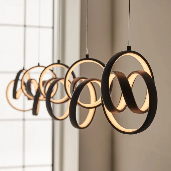 Wisząca lampa ledowa Cosma 97624 LED 70W 3000K czarny biały