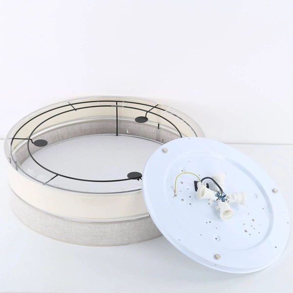 Nasufitowa okrągła lampa Eco 5774 do biura boho biała szara