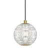 Kulista wisząca lampa Marni QN-MARNI-1P-NBR LED 5W 3000K mosiądz