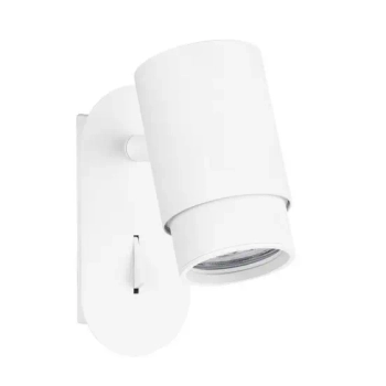 Regulowana lampa ścienna do salonu JAVERTO LE45536 tuba metalowa biała