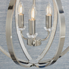 Świecznikowa lampa wisząca Ritz 81507 retro kula srebrny