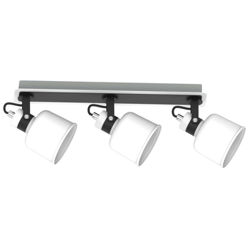 Plafon LAMPA sufitowa KET1203 metalowa OPRAWA regulowany reflektorek biały czarny