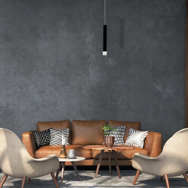 LAMPA wisząca CARBON ML182 Milagro metalowa OPRAWA zwis LED 5W 4000K sopel tuba czarna