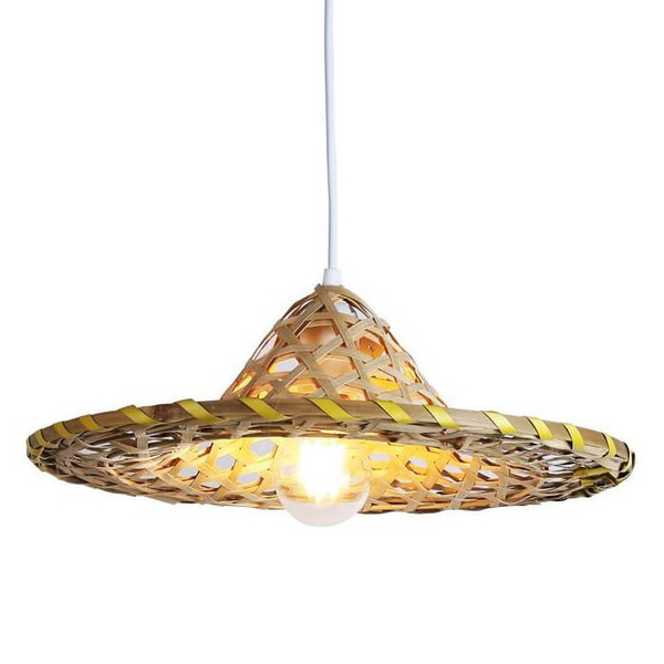 Pleciona lampa zawieszana Boho ABR-LWBRA Abruzzo do jadalni beżowa