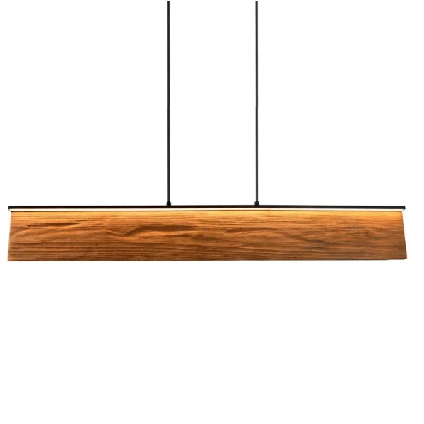 Drewniana wisząca lampa Kalea 355510130 LED 39W 3000K podłużny brązowy