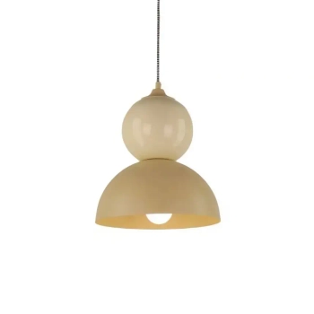 Ceramiczna lampa wisząca Tigali beżowa żółta 5242 1xE27 nad stół
