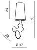 Klasyczna lampa ścienna Baroco vintage do pokoju srebrna