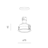 Wpustowa lampa sufitowa biała HOLLOW oczko 1xGU10 50W na korytarz 38054-G000-00-PH-13