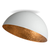 Minimalistyczna lampa sufitowa Sfera plafon biały miedziany