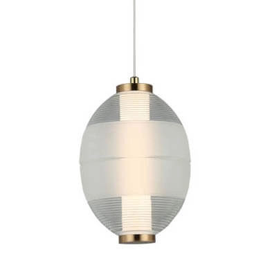 Wisząca lampa metalowa Rinot PND-45372-1-WH-CL Italux LED 8W 3000K transparentna