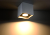Downlight LAMPA sufitowa SL.0024 metalowa OPRAWA kostka cube szara