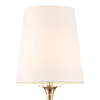 Biurkowa lampa eklektyczna Austin T01227AU-WH Cosmolight metal tkanina złota biała