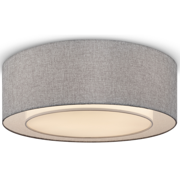 Abażurowy plafon Bergamo MOD613CL-04GR Maytoni okrągły chrom szary