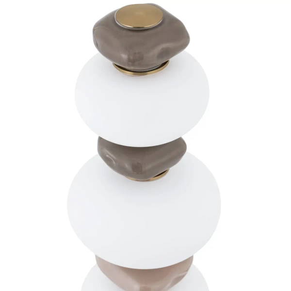 Podłogowa lampa do sypialni CERAMIC 11704 LED 34W 3000K biała szara