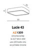 Biała lampa sufitowa Lucie square do przedpokoju metalowa
