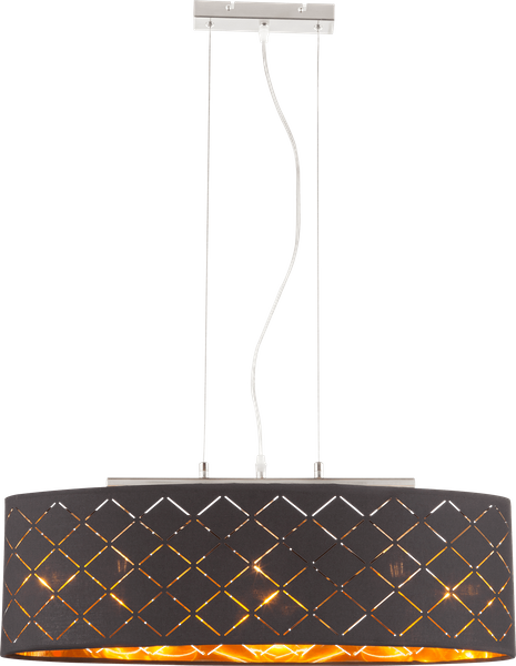 Owalna lampa wisząca Clarke 15229H2 nad stół czarna złota