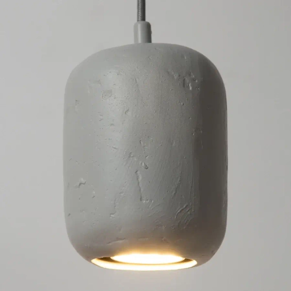 Ceramiczna zwisająca lampa Olo 1 41413 do sypialni okrągła szara