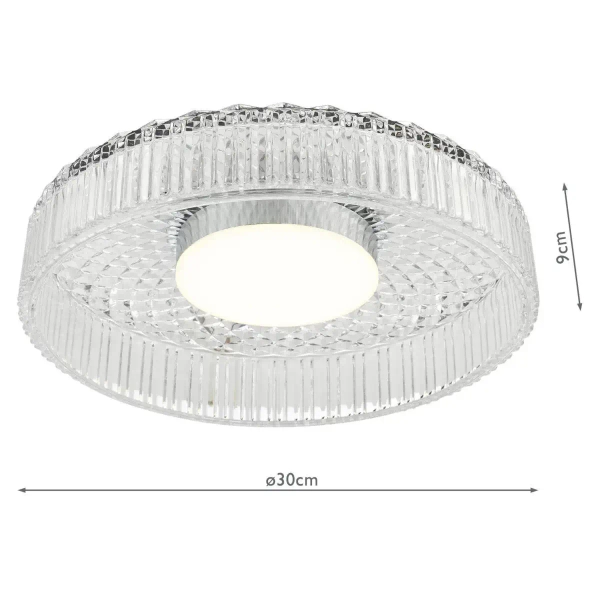 Kryształowy plafon Leena LEE5208 LED 16W 2700K okrągły chrom