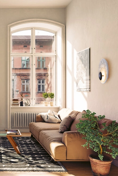 Ścienna lampa pokojowa Oyaka LED 5W 3000K okrągła biała czarna