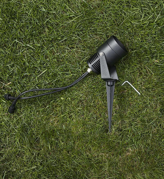 Reflektor czarny spot Garden do ogrodu LED 3W 3000K z regulacją
