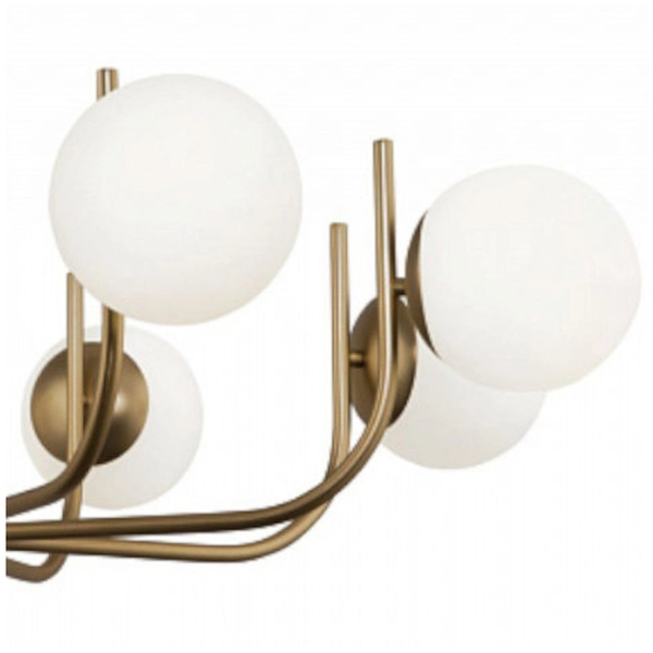 Sufitowa LAMPA modernistyczna RENDEZ-VOUS MOD109PL-08BS Maytoni szklana OPRAWA plafon kule balls mosiężne białe